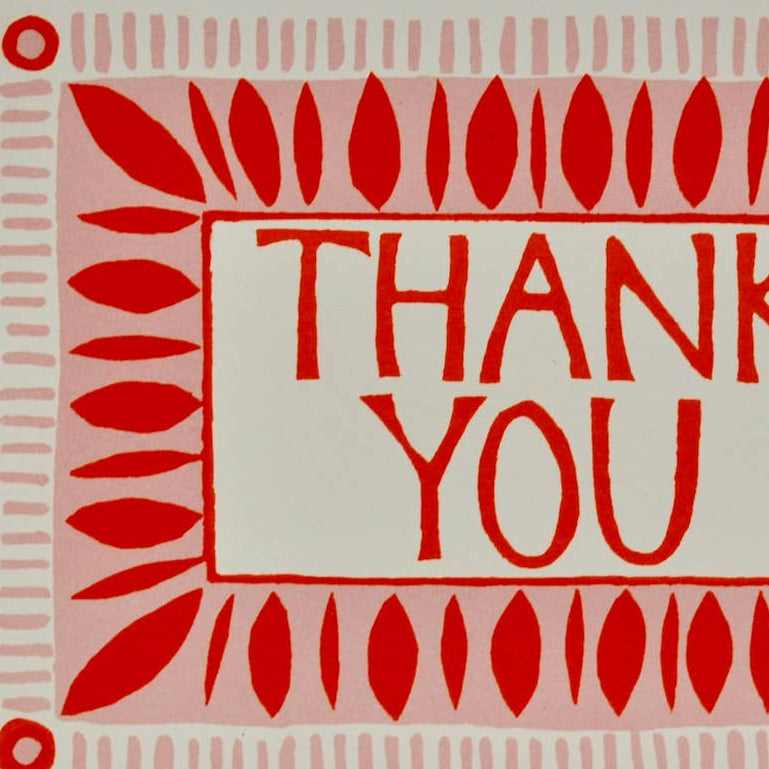 Thank You with Stripes Border Card