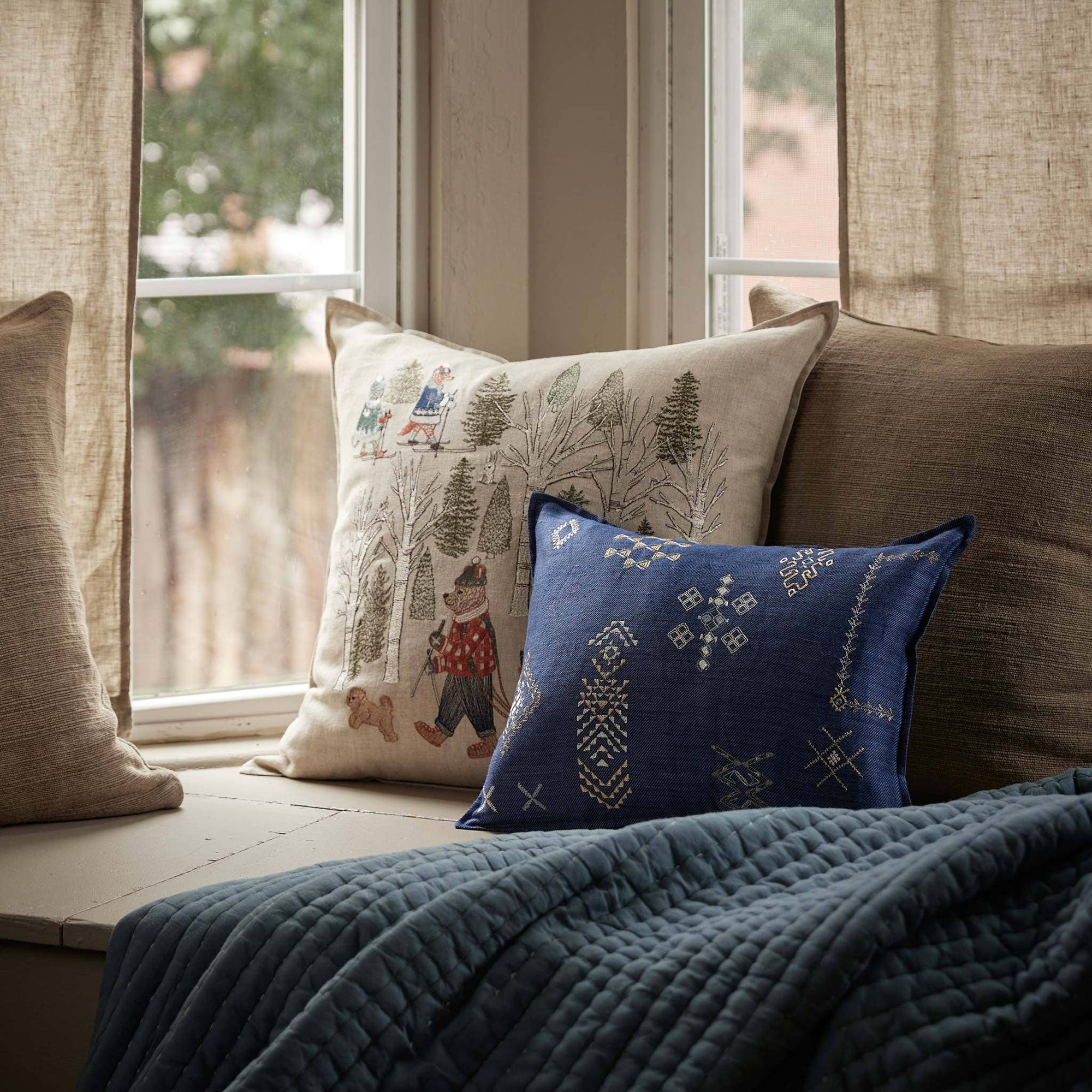 Tumbleweed Indigo Lumbar Pillow