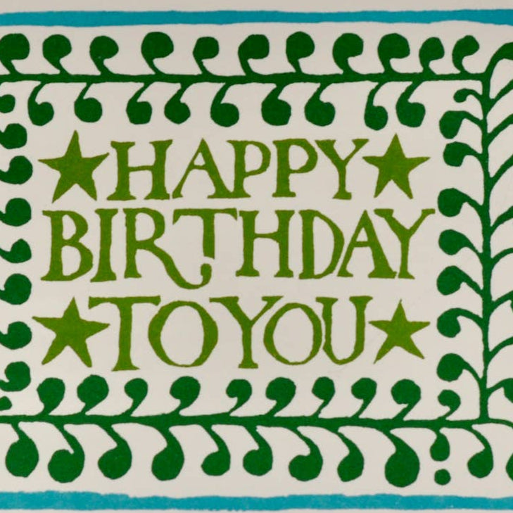 Happy Birthday with Comma Border Card