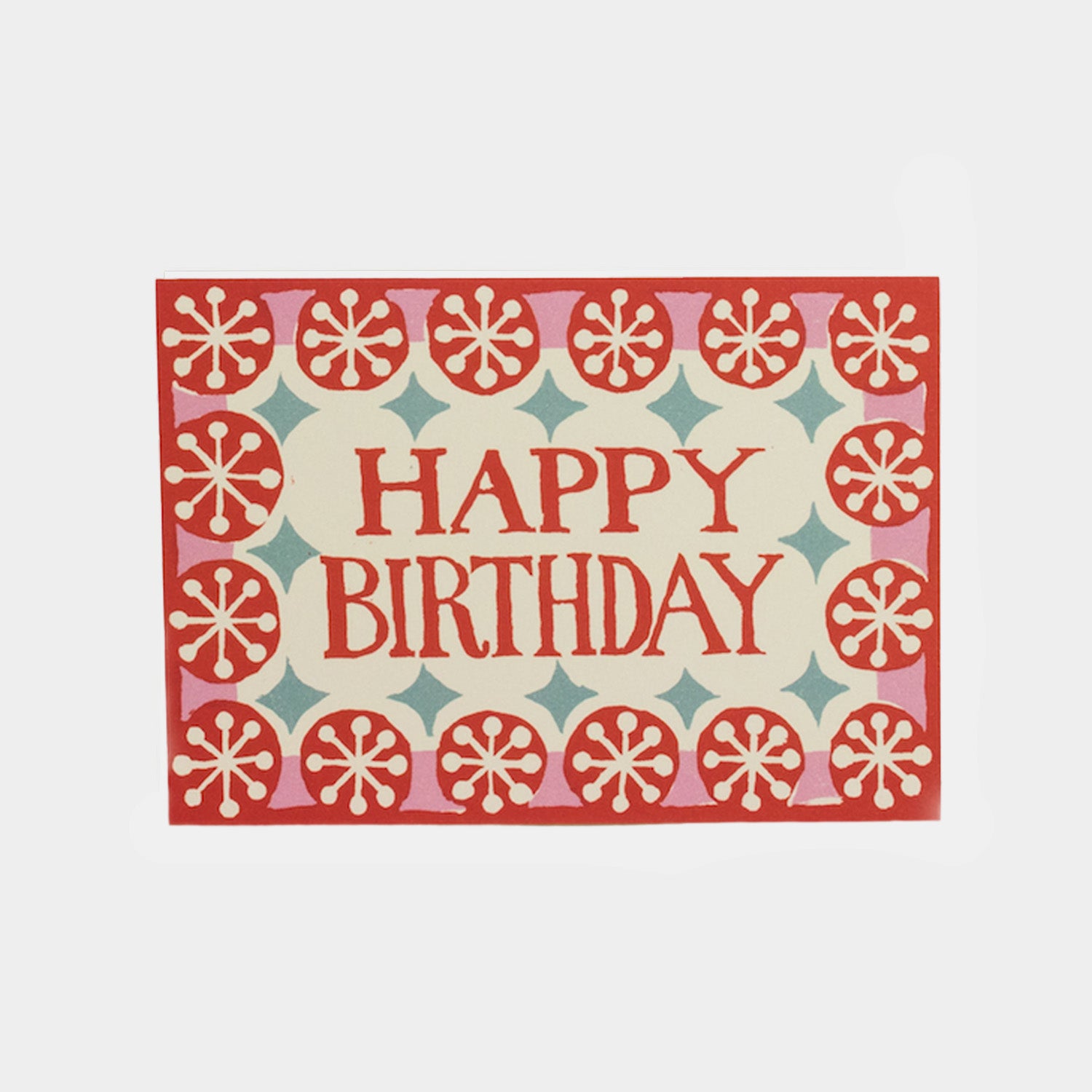 Happy Birthday with Stars Border Card