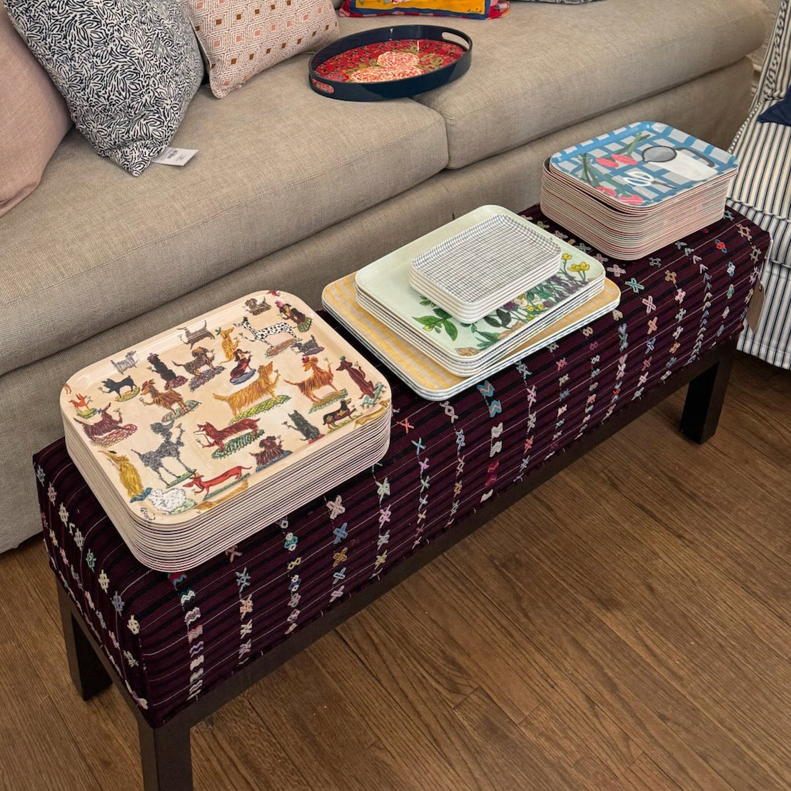 Slim Bench in Vintage Textile