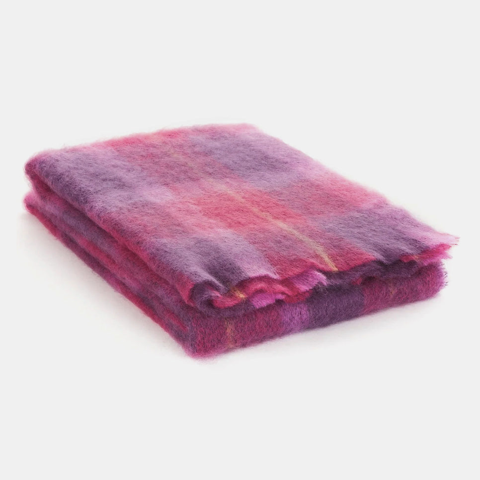 Drumin Berry Mohair Throw