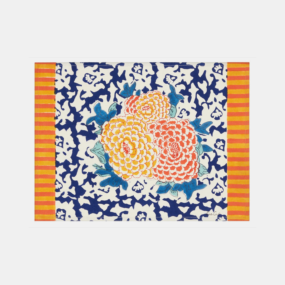 Corolla Blue Canvas Placemat