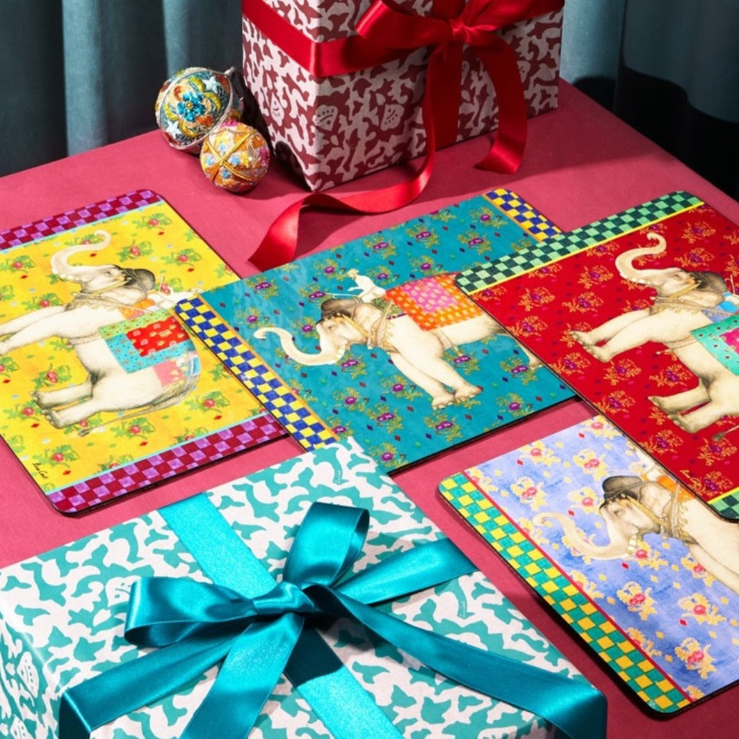 Rectangle Elephant Peacock Placemat