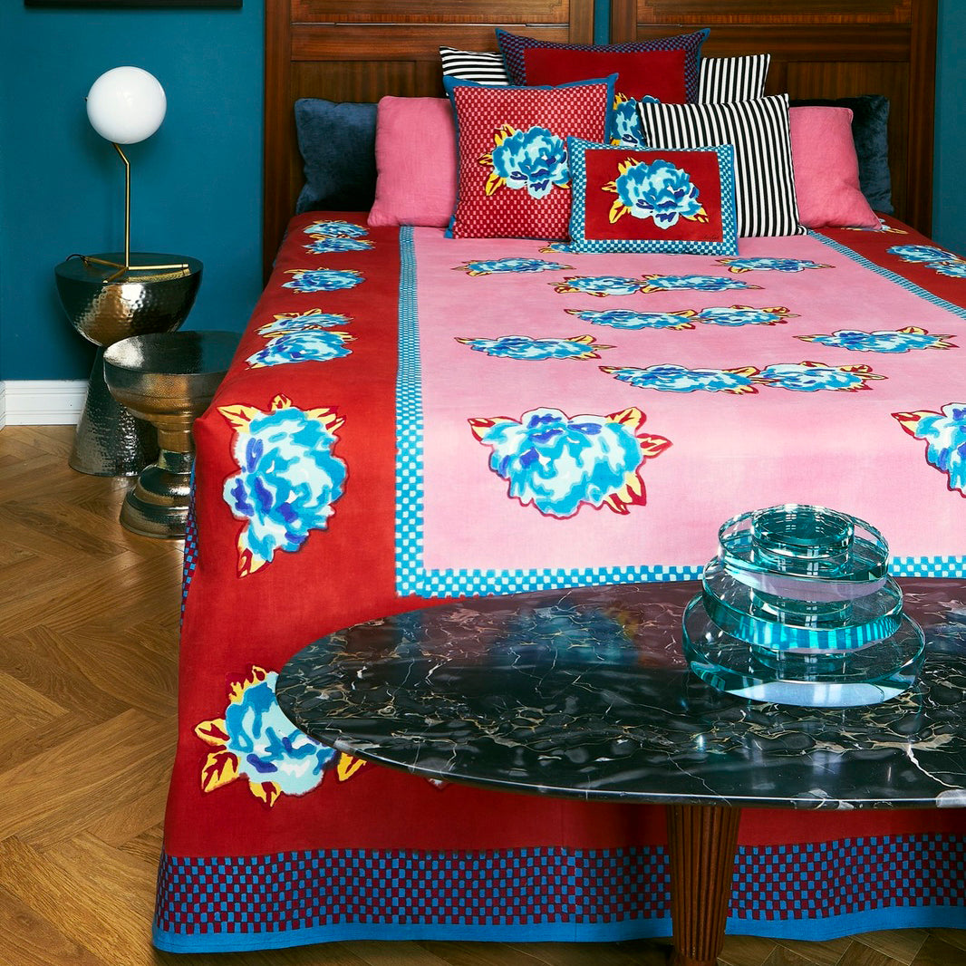 Double Peonia Rust Old Pink Quilt