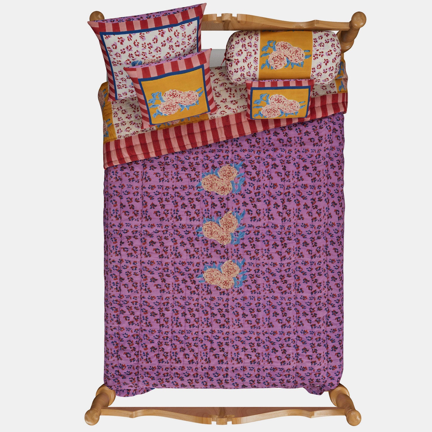 Leopard Stripes Gold Quilt