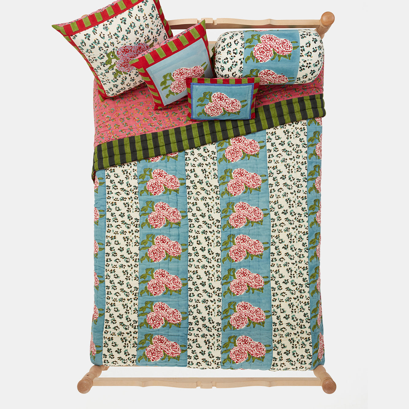 Leopard Stripes Sky Quilt
