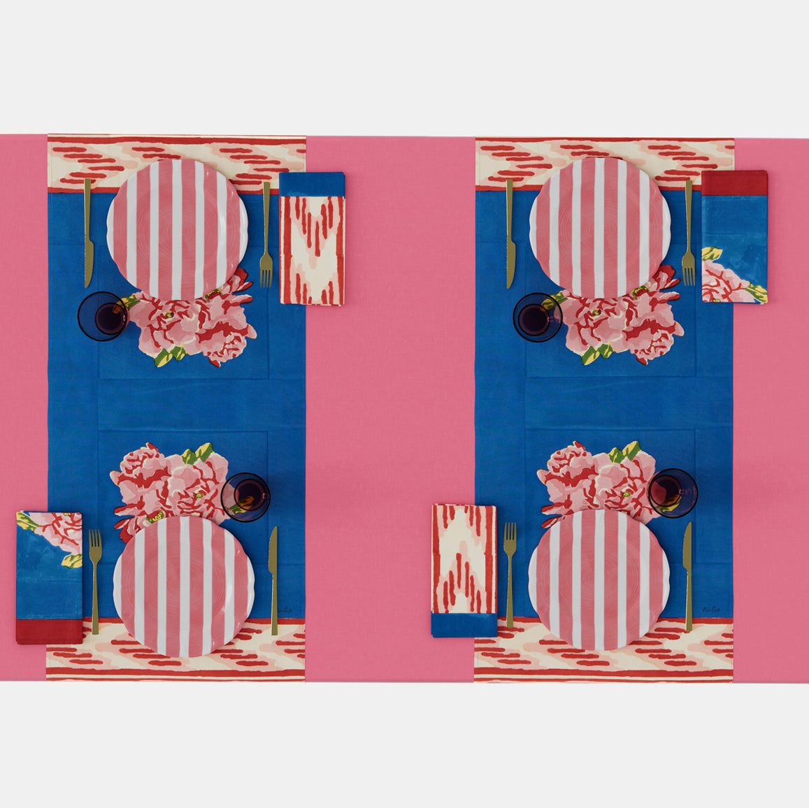 Nina Rose Blue Table Runner