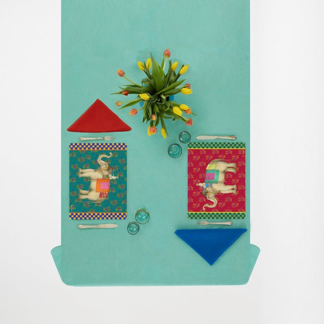 Rectangle Elephant Peacock Placemat