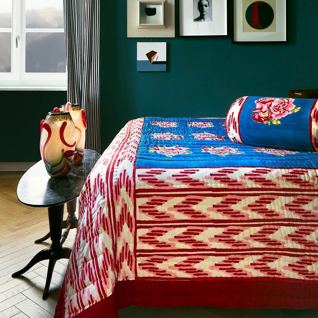 Nina Rose Blue Quilt