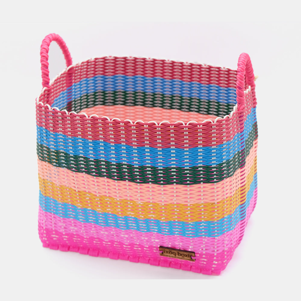 Multi Stripe Boxi Storage Basket