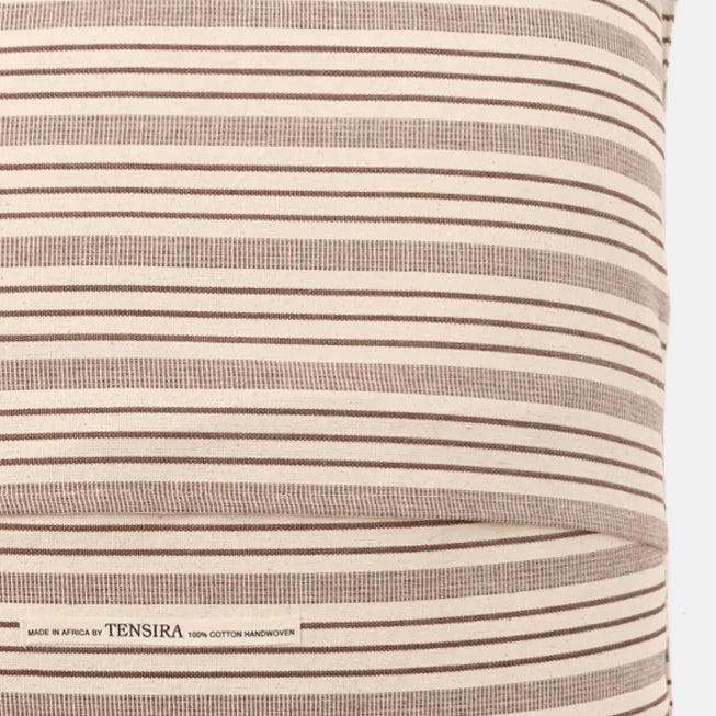 Brown Stripe Square Pillow
