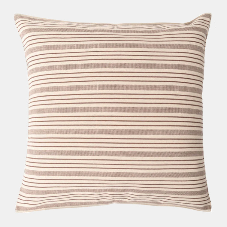 Brown Stripe Pillow, square