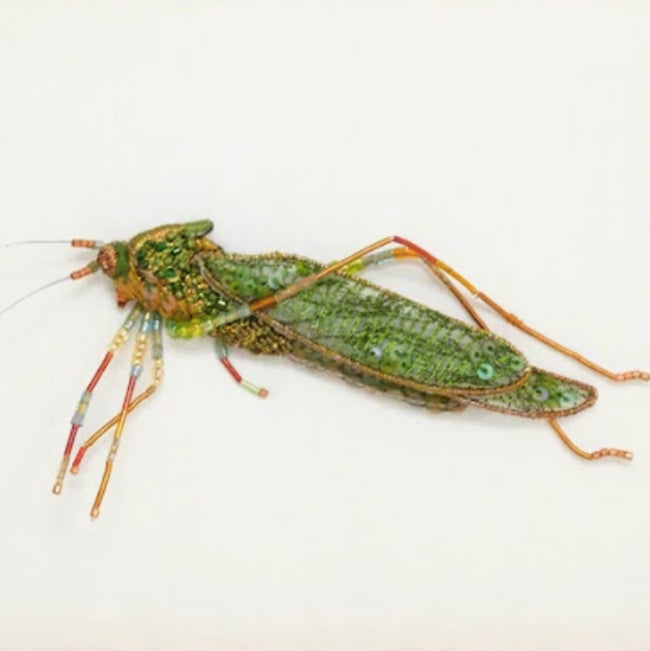 Bush Cricket Beaded Art