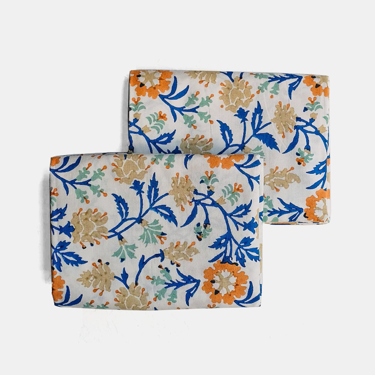 Priya Cotton Pillowcases in Ink Blue