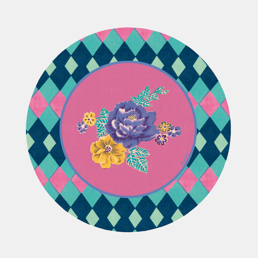 Round Losanga Pink Placemat