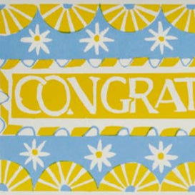 Long Card: Congratulations Pattern