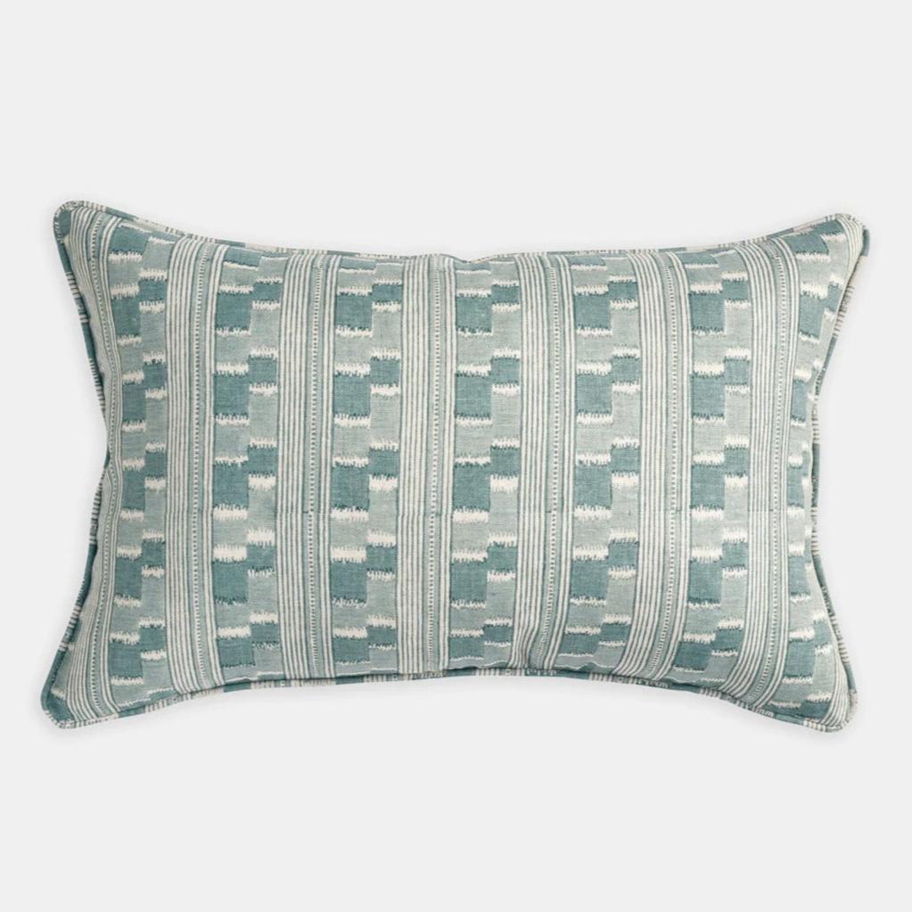 Chowk Celadon Lumbar Pillow