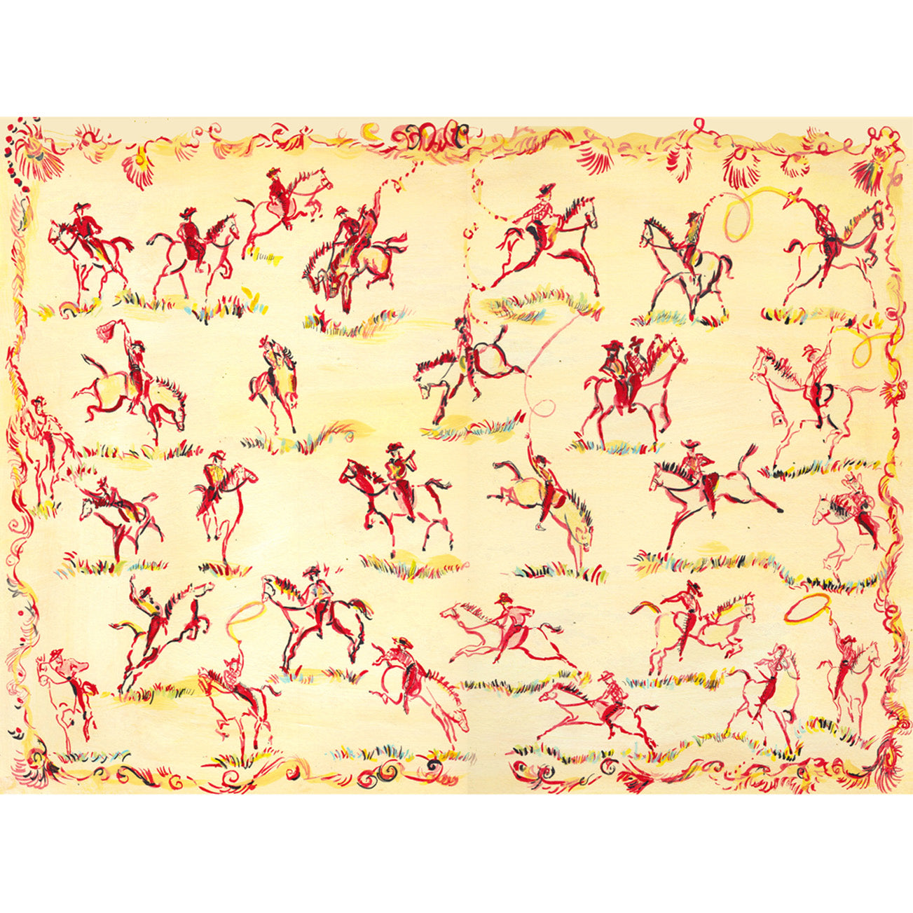 Cowboy Cream Print