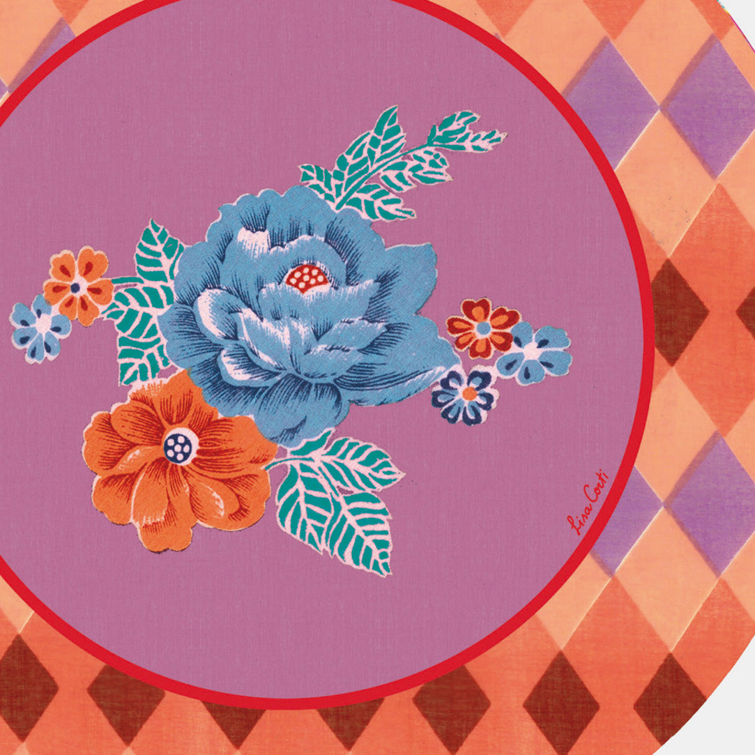 Round Losanga Lilac Placemat