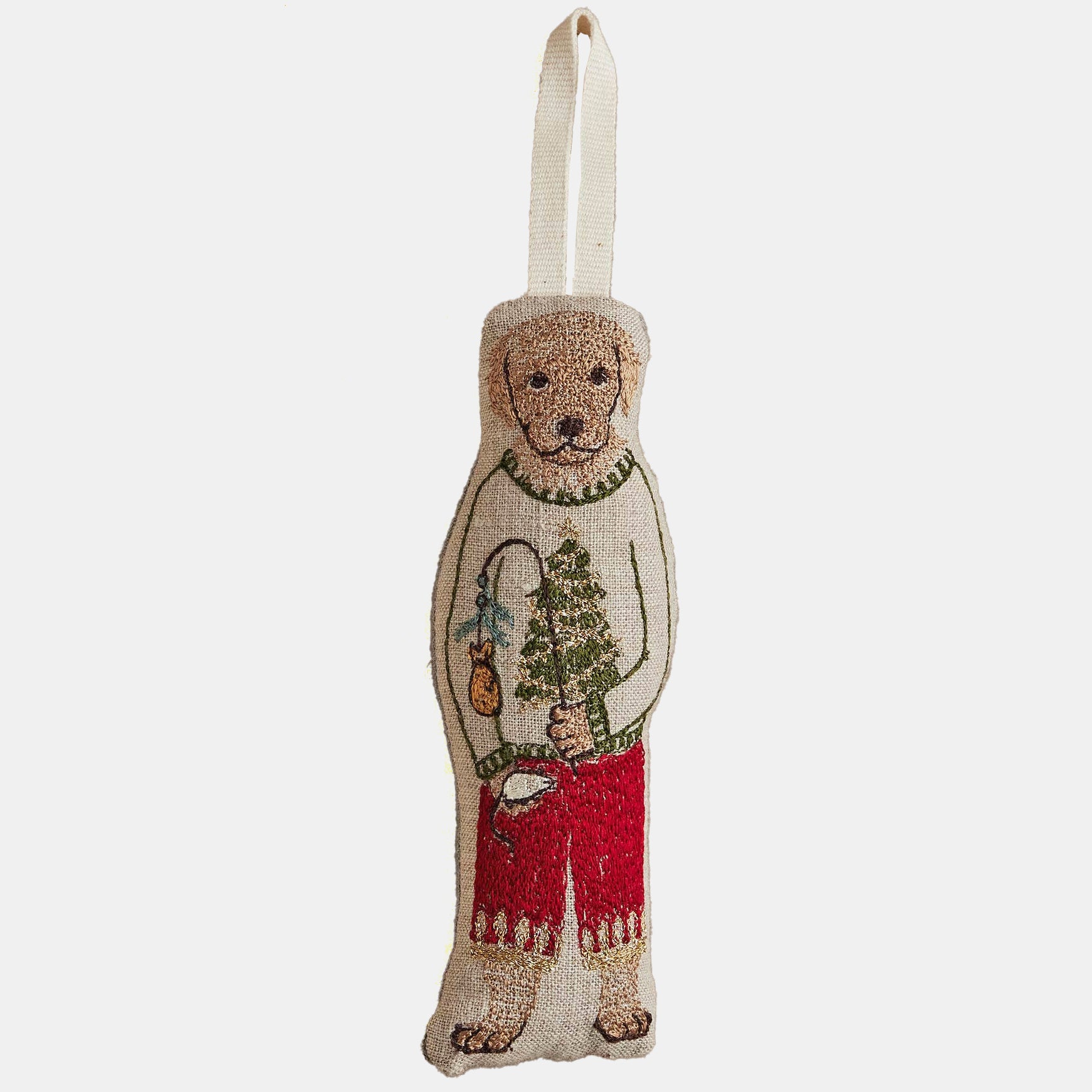 Dog with Gifts Ornament