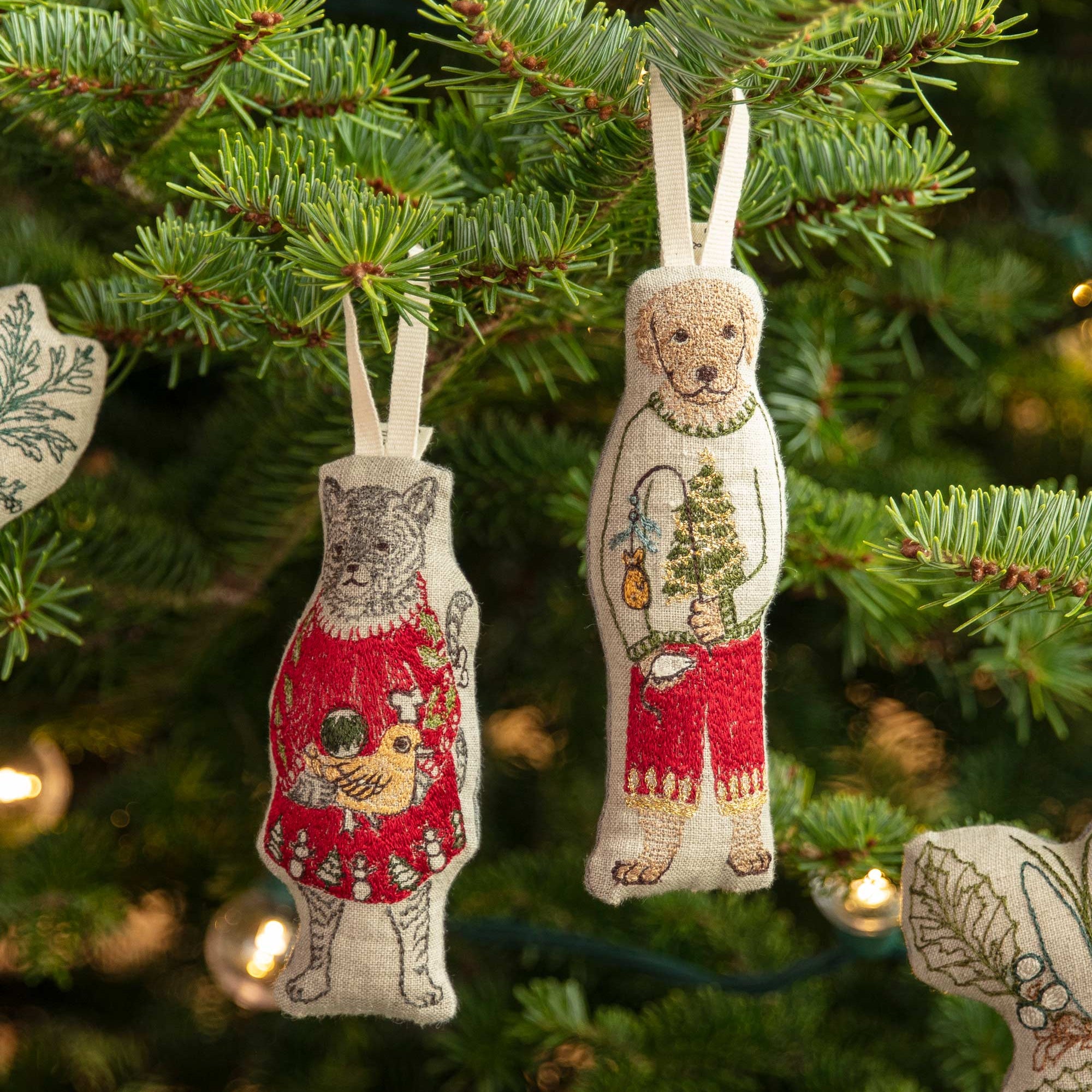 Cat with Gifts Ornament