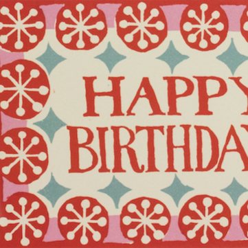 Happy Birthday with Stars Border Card