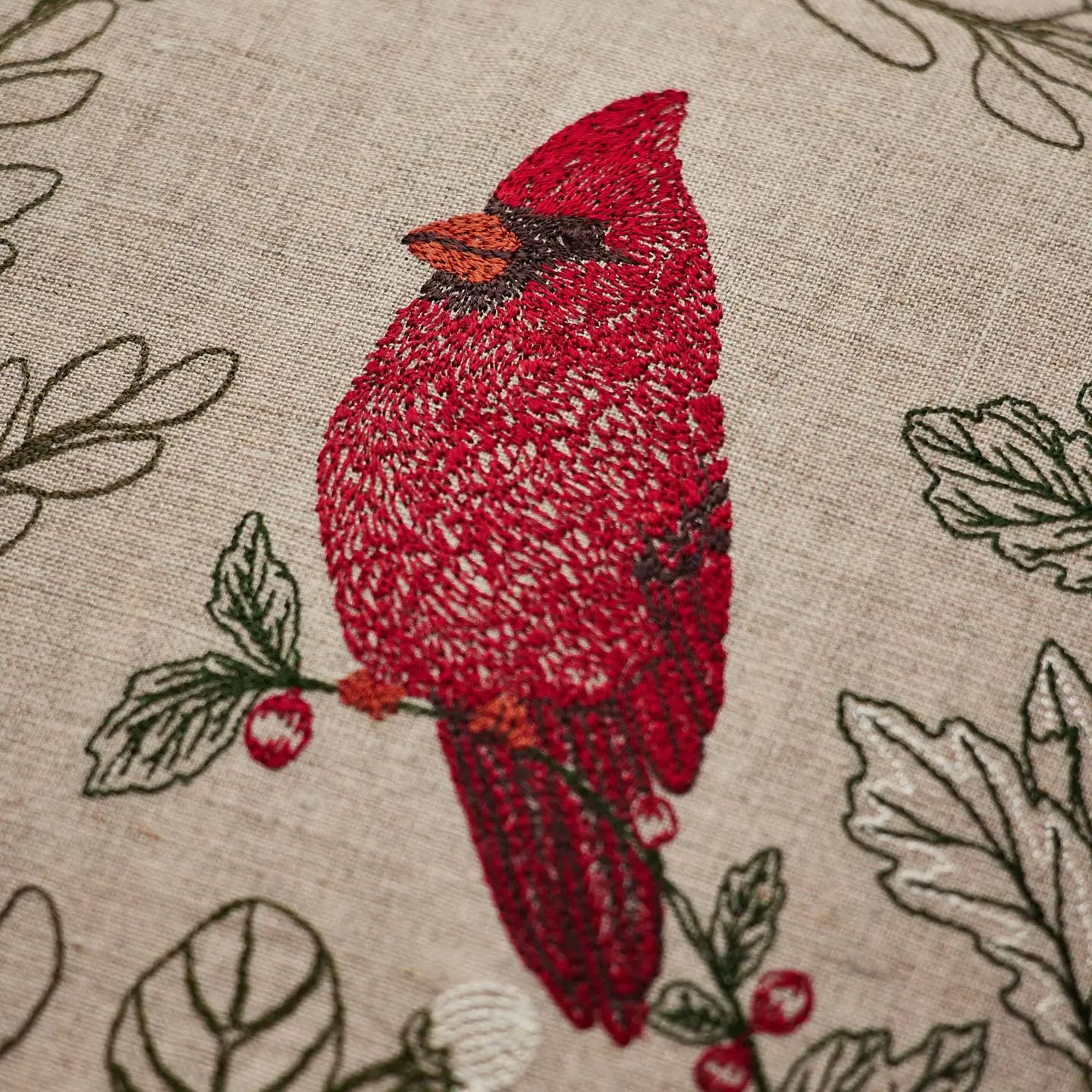 Winter Birds Square Pillow