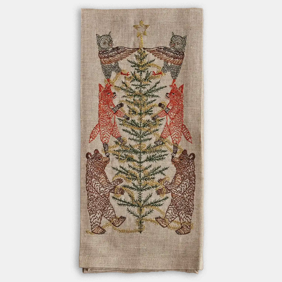 Tinsel Tree Tea Towel