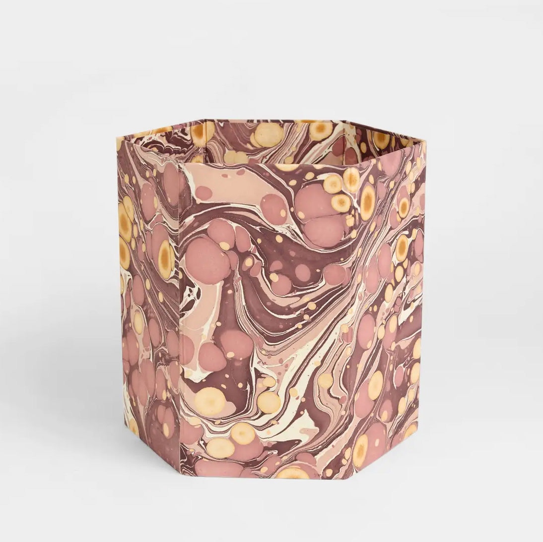 Wastebasket in Pebbles Burgundy