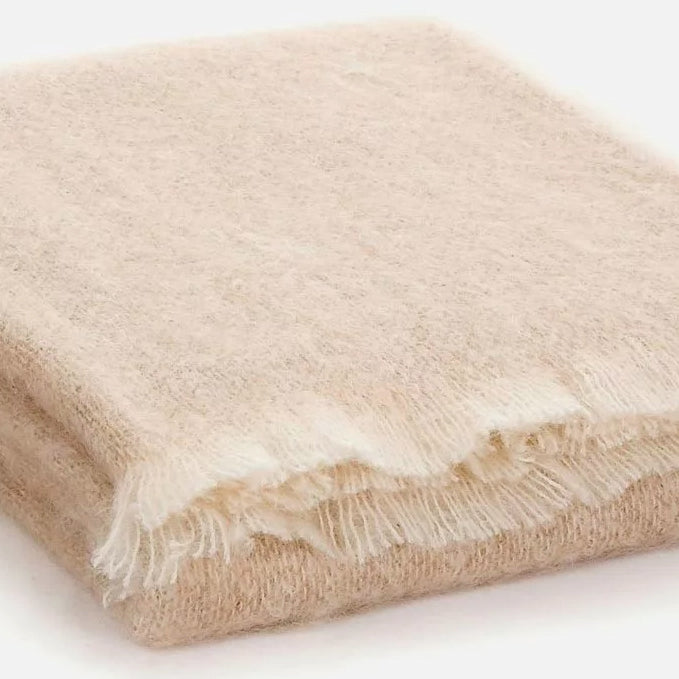 Mooneen Fawn Mohair Throw