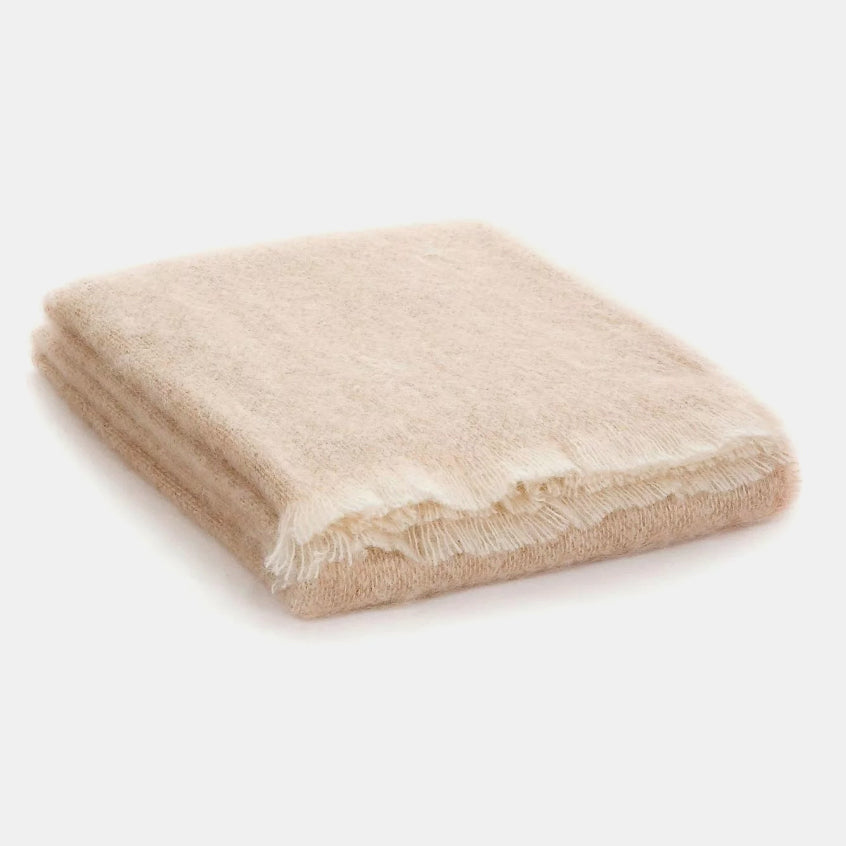 Mooneen Fawn Mohair Throw