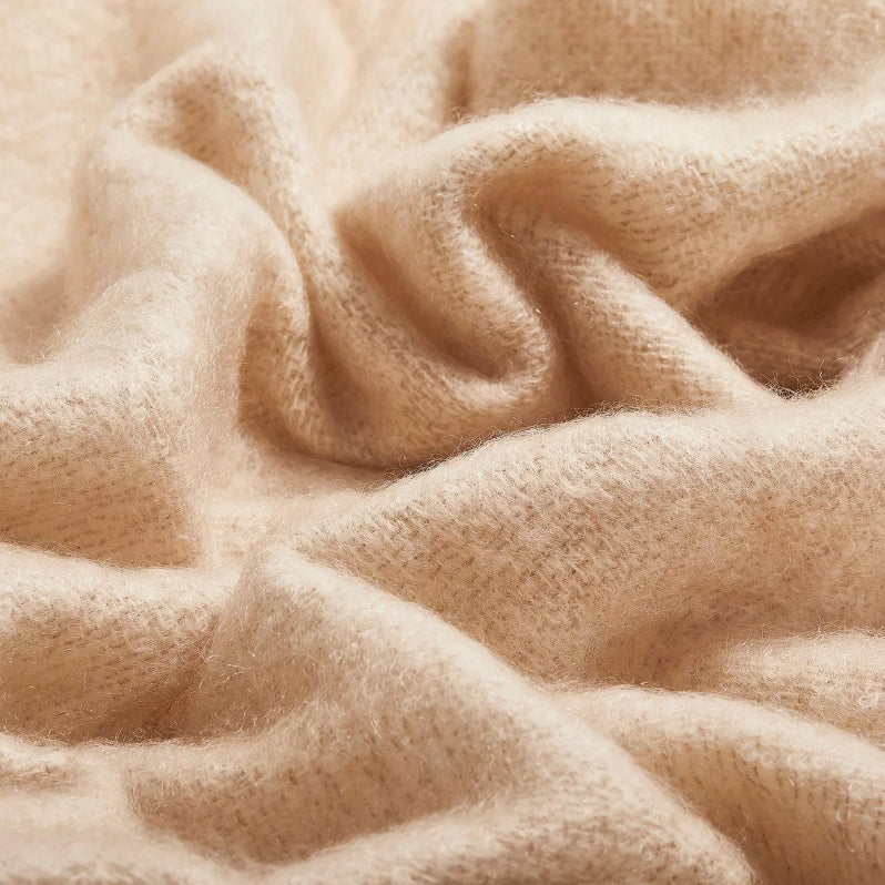 Mooneen Fawn Mohair Throw