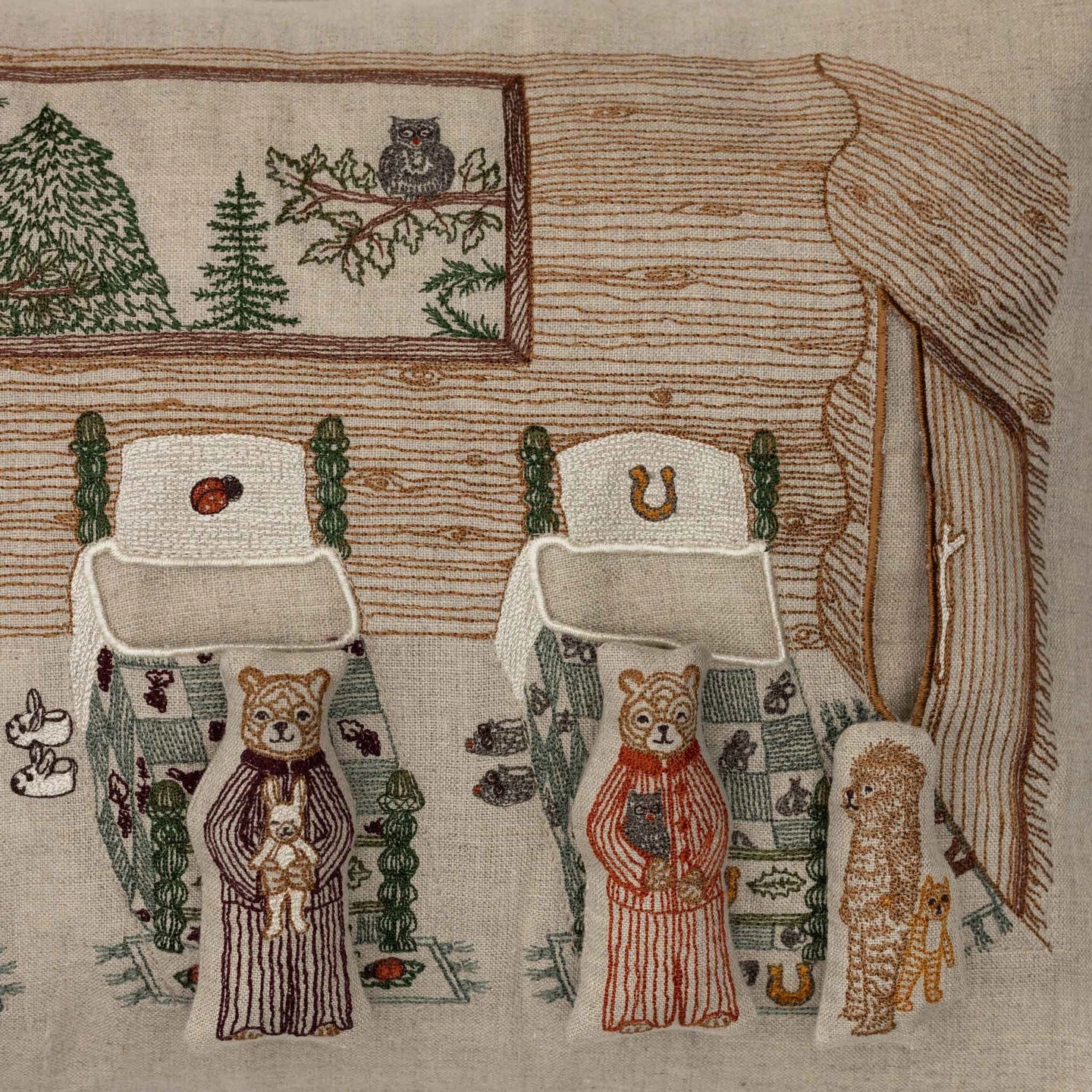 Three Little Bears Lumbar Pocket Pillow