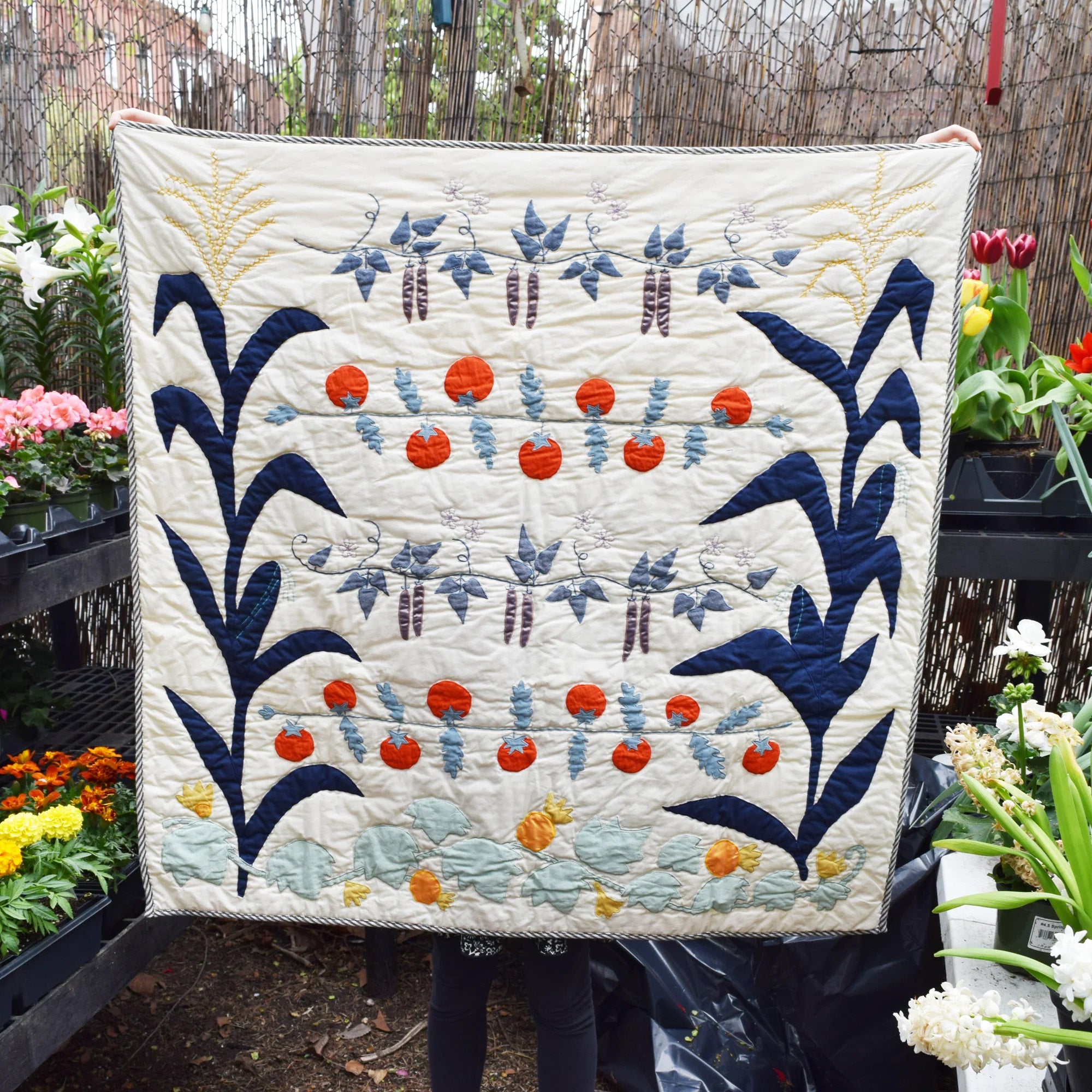 Ivory Garden Baby Quilt