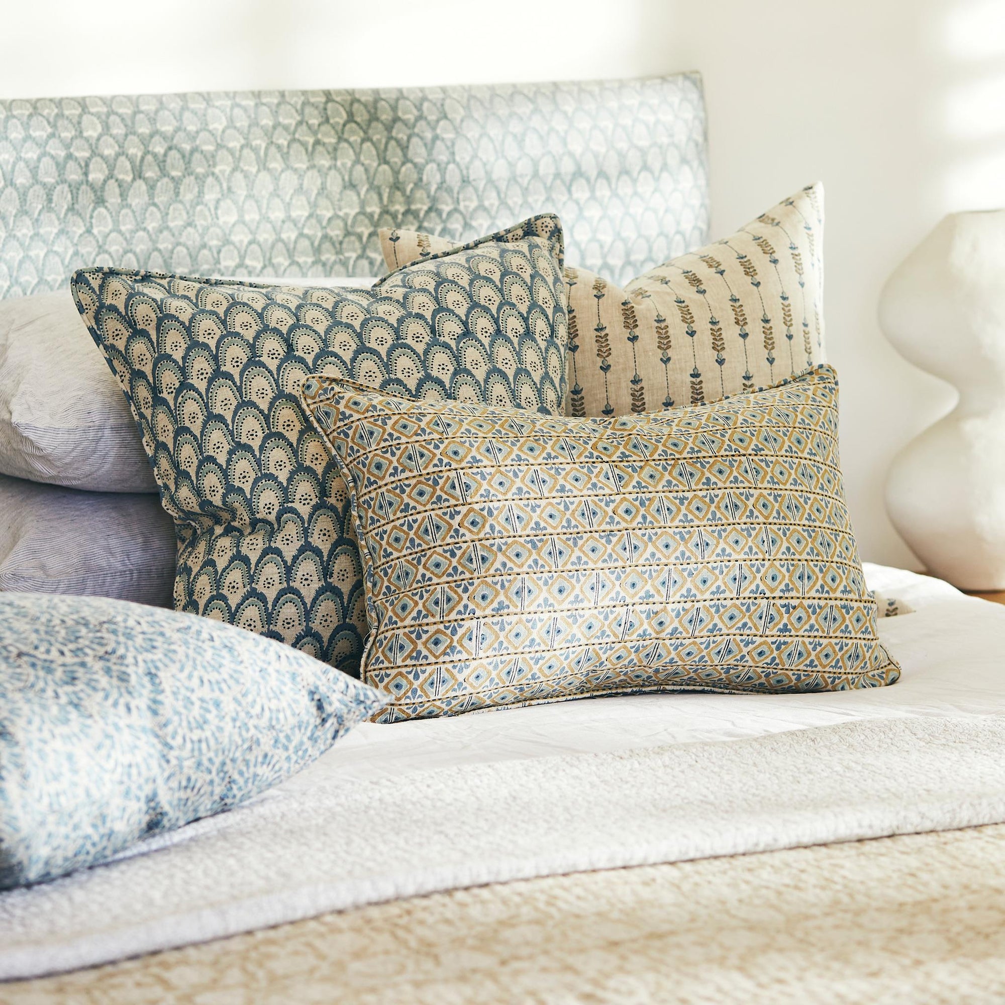 Geneva Fresh Azure Square Pillow