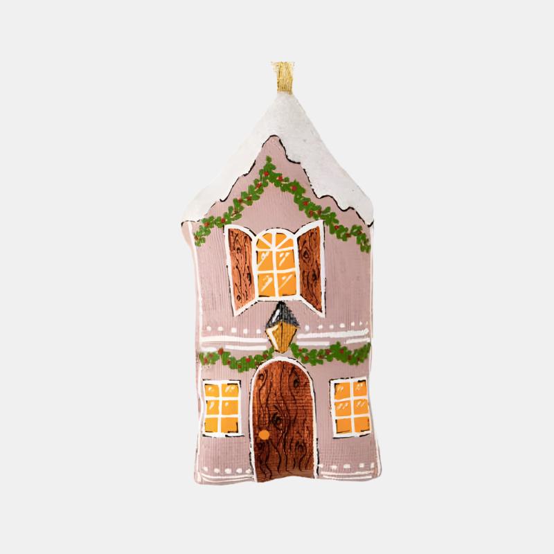 Brown Christmas House Ornament