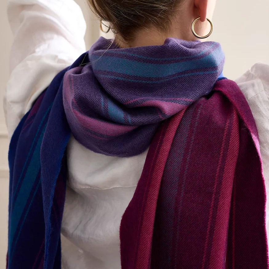 Jewel Fields Wide Merino Scarf