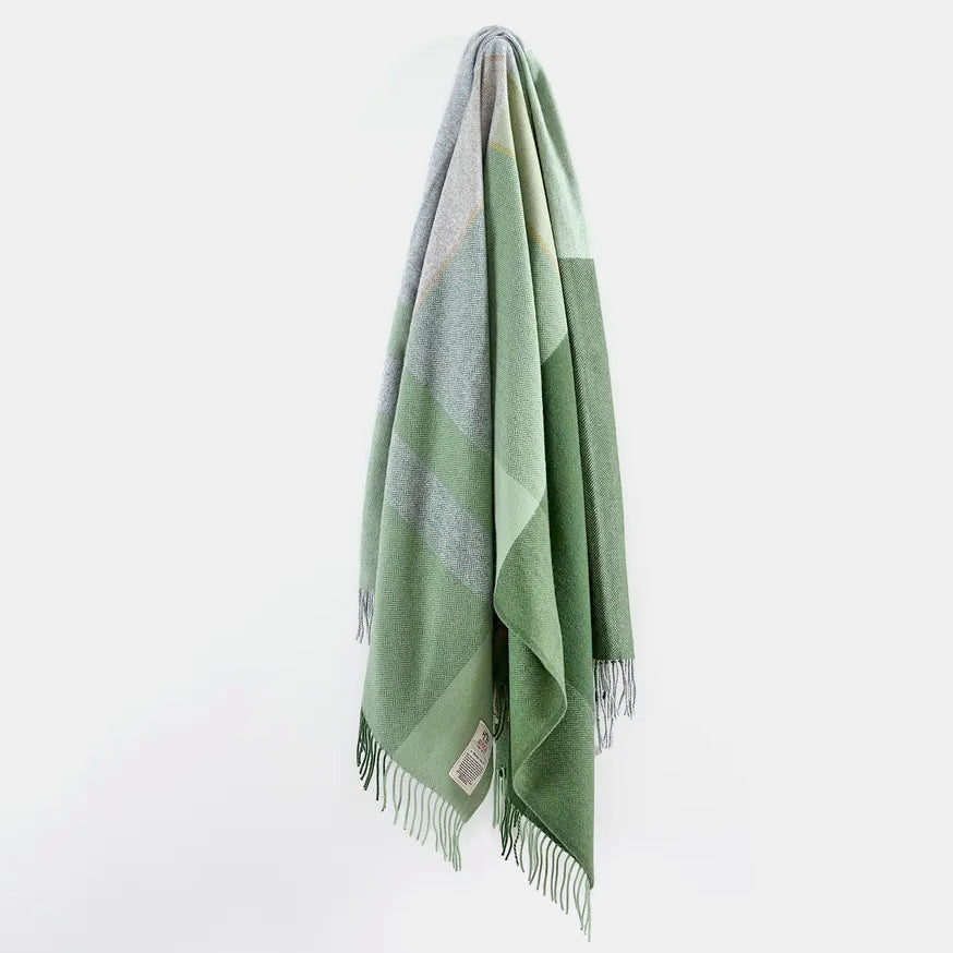 July Green Cashmere Blend Throw