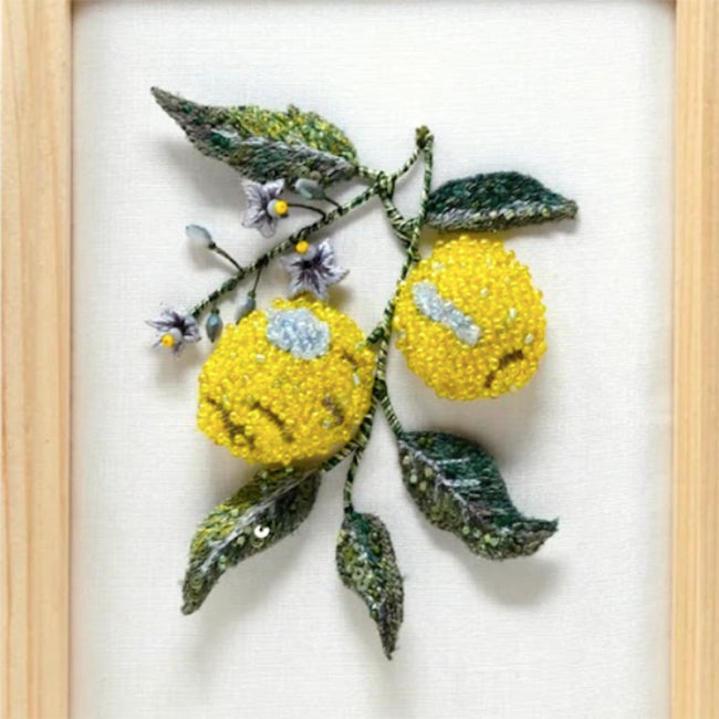 Lisbon Lemon Beaded Art