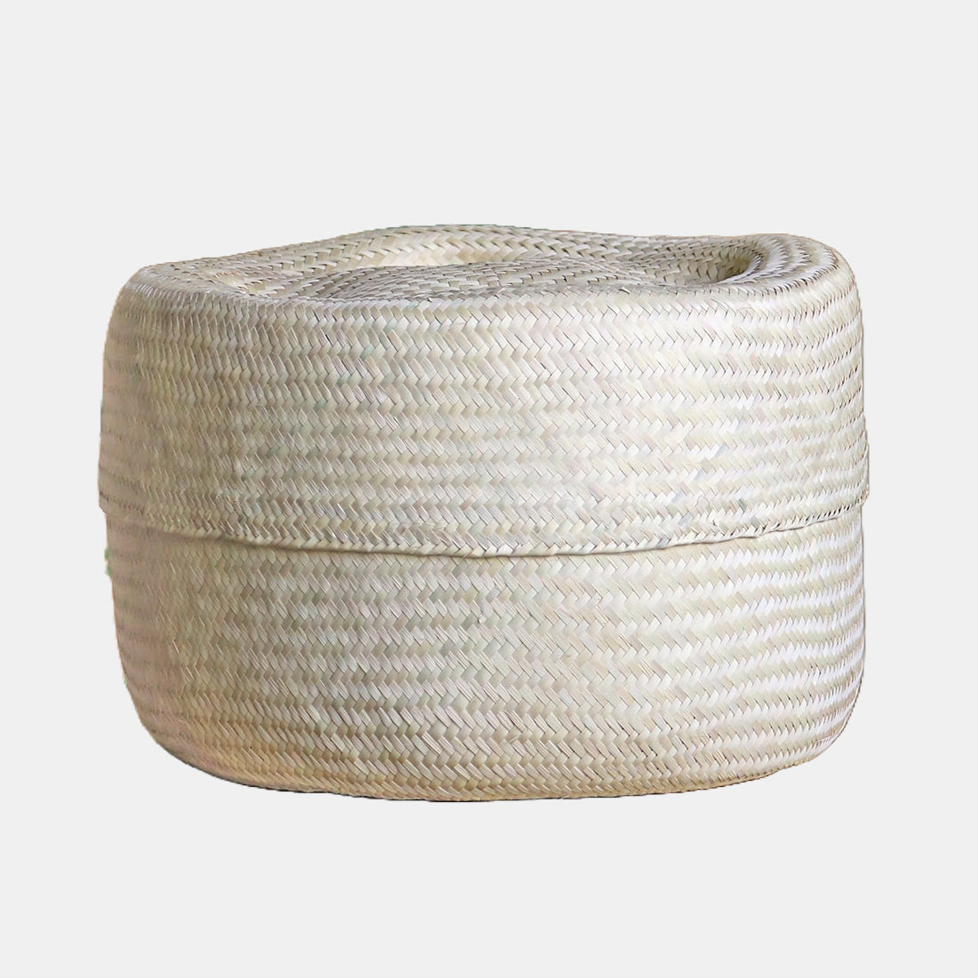 Lidded Basket in Large Natural