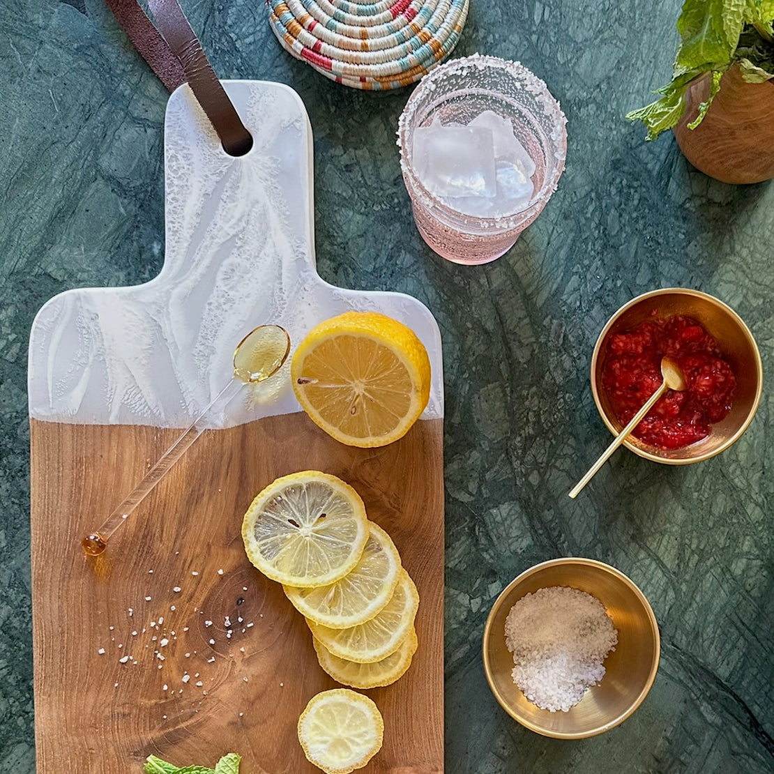 Austin White Swirl Serving Board