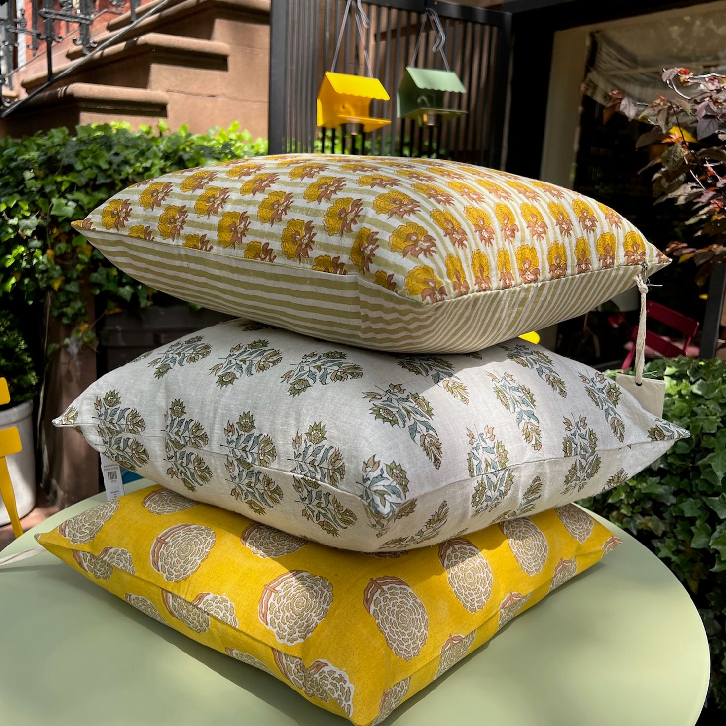 Alisha Yellow Square Pillow