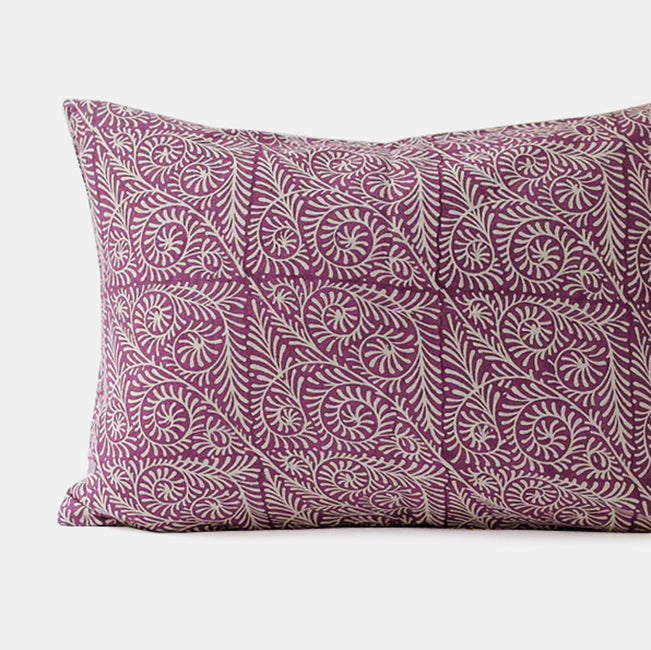 Madhu Aubergine Pillow, lumbar