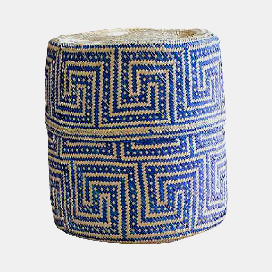 Ocean Lidded Basket in Large Tall