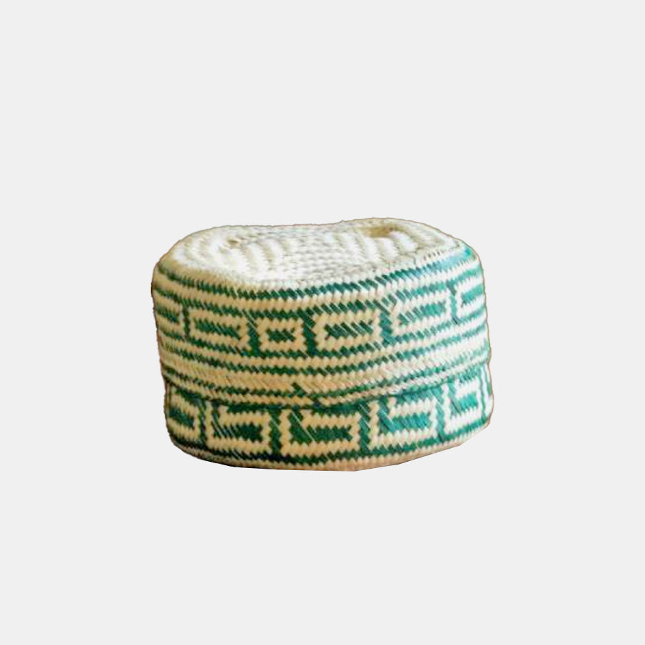 Ocean Lidded Basket in Small Wide