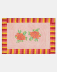 Lisa Corti Camelia Pink Magenta Baby Quilt Block print cotton nursery quilt at Collyer's Mansion