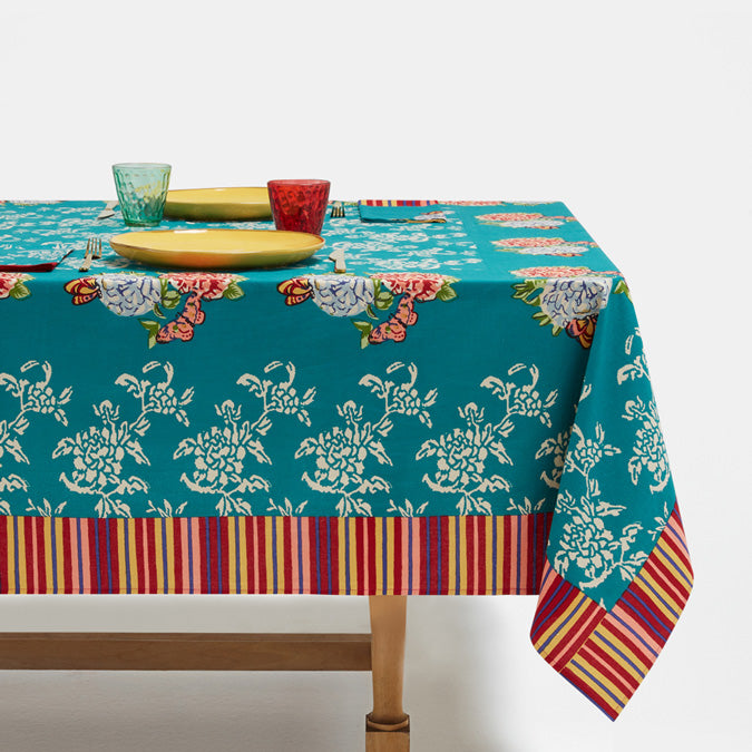 Kandem Queen Green Cotton Tablecloth