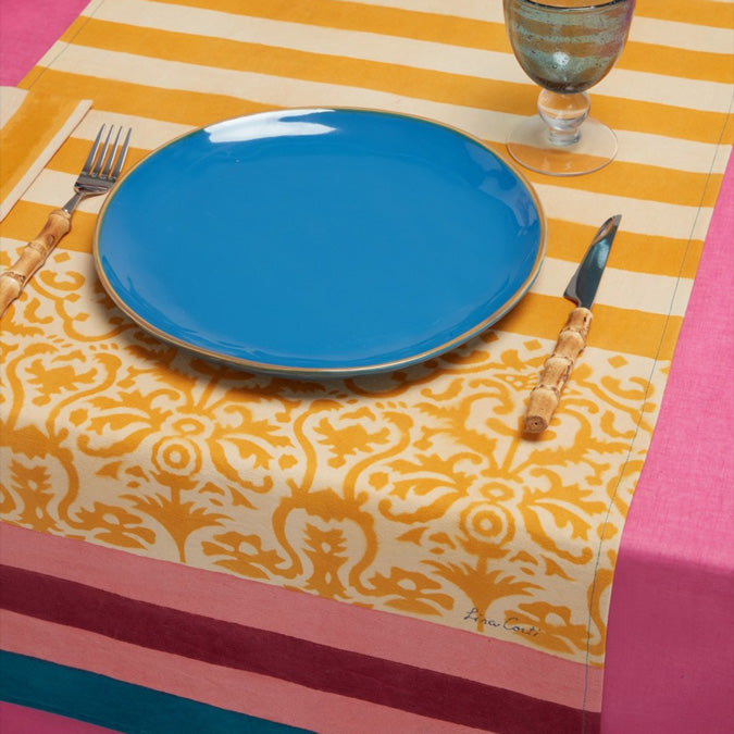 Damask Gold Table Runner