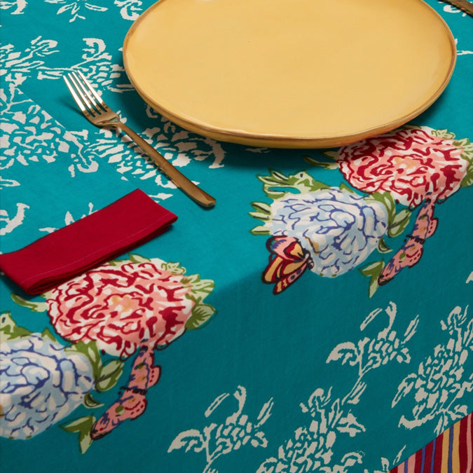 Kandem Queen Green Cotton Tablecloth